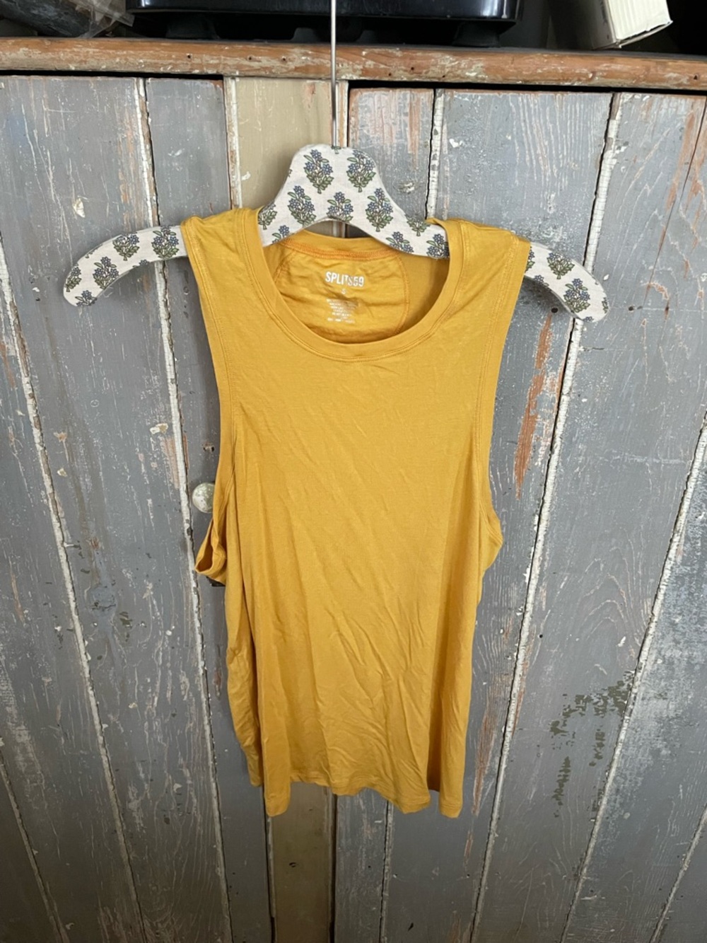 Splits59 Women's Mustard Yellow Sleeveless Tank
